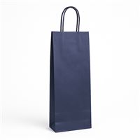 Darčeková taška papierová VINOLA modrá - 14 x 8 x 39 cm