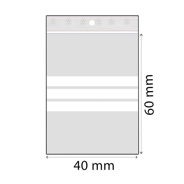 RZ vrecko popisovateľné LDPE 40 x 60 mm 50 mic (100 ks)