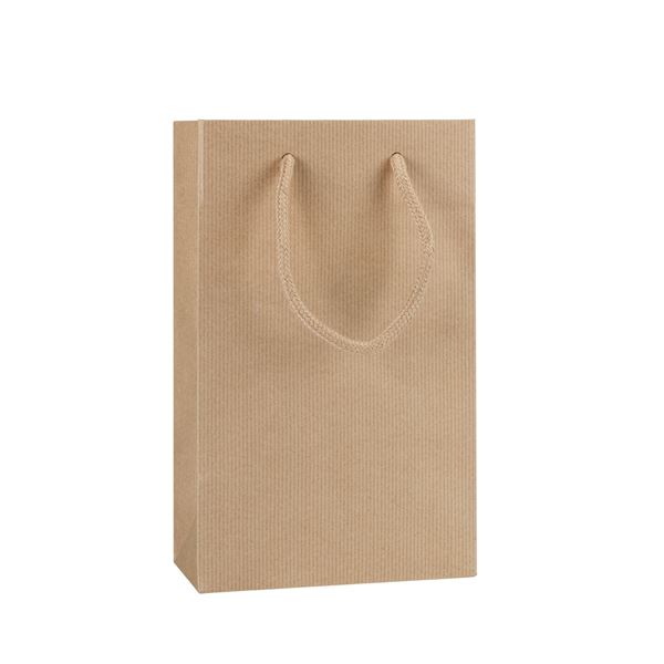 Darčeková taška papierová NATURA LUX hnedá - S