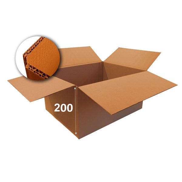 Krabica papierová klopová 5VVL 600 x 400 x 200 mm