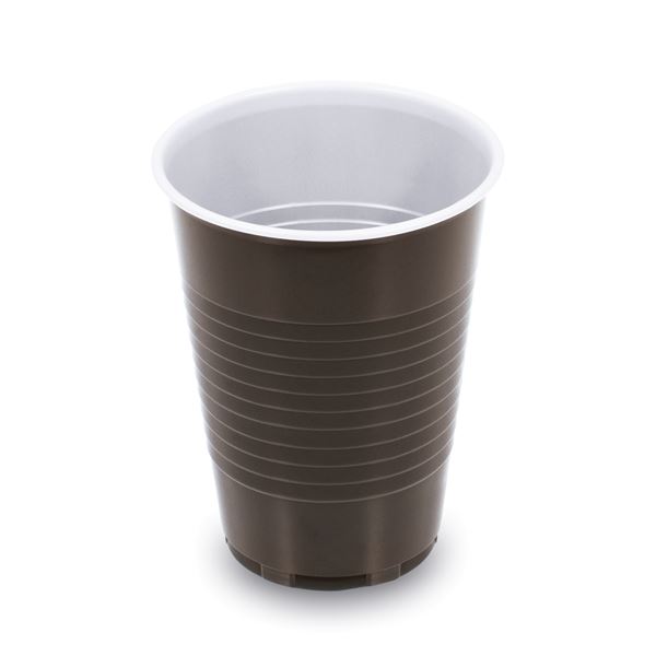 Kávový kelímok 0,18 l (15 ks) - hnedo-biely