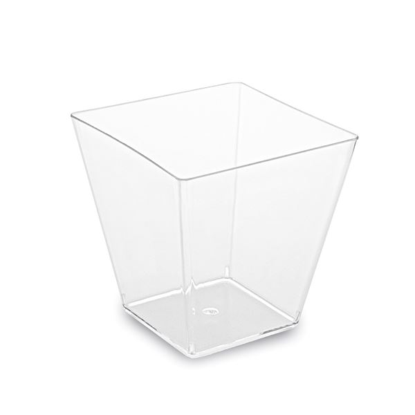 Finger food kelímok hranatý 100 ml - číry (50 ks)