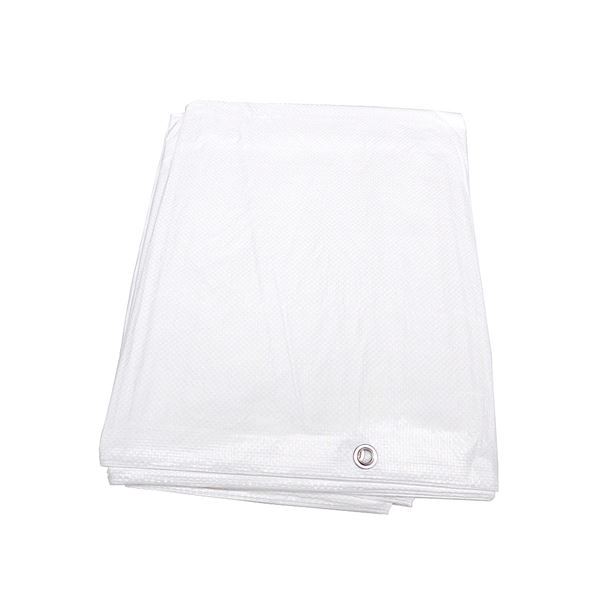 Krycí plachta s oky 5 x 6 m - ZESÍLENÁ 90 g, bílá