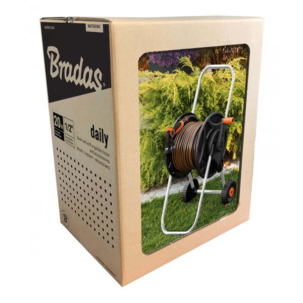 Pojazdný vozík BLACK LINE s 1/2" 20 m hadicou, pištoľou a konektormi