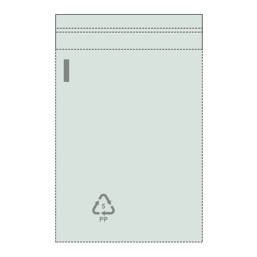 Vrecko polyprop. so samolep. chlopňou 250 x 350 mm + 40 mm (100 ks)