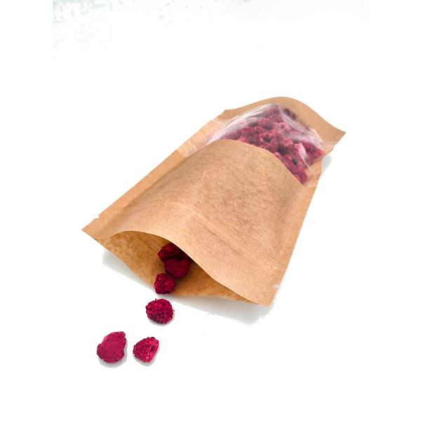 Vrecko DOYPACK s okienkom 250 ml - hnedý kraft