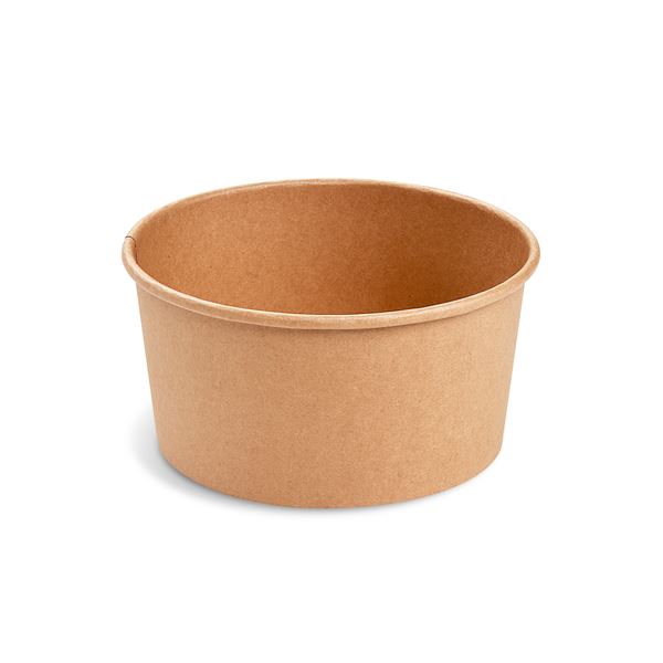 Papierová miska okrúhla 1000 ml - hnedý kraft (50 ks)