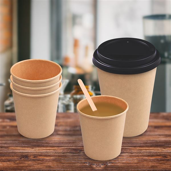 Papierový kelímok kraft 280 ml - M (50 ks)