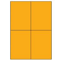 Samolepicí etikety 105 x 148,5mm, A4 (100 ks) reflexní oranžová