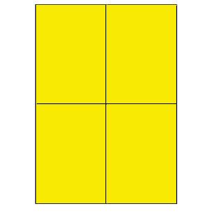 Samolepicí etikety 105 x 148,5mm, A4 (100 ks) reflexní žlutá