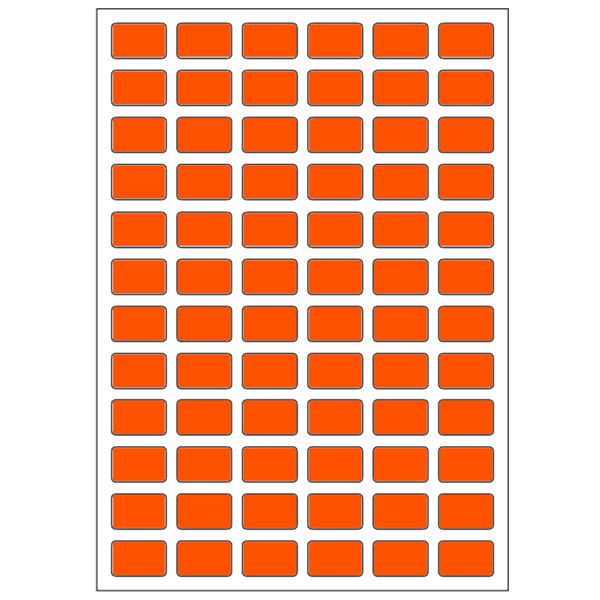 Samolepiace etikety 14 x 9 mm, A6 (10 ks) reflexné oranžové