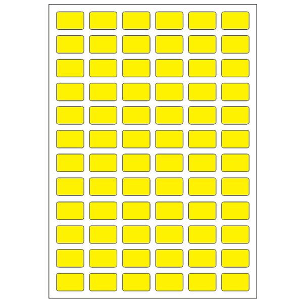 Samolepiace etikety 14 x 9 mm, A6 (10 ks) reflexné žlté