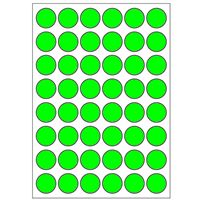Samolepiace etikety priemer 15 mm, A6 (10 ks) reflexné zelené