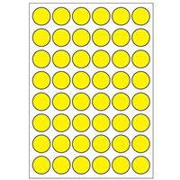 Samolepiace etikety priemer 15 mm, A6 (10 ks) reflexné žlté