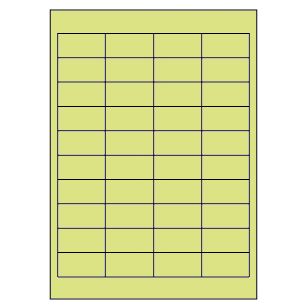 Samolepiace etikety 48,5 x 25,4 mm, A4 (100 ks) zelené