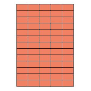 Samolepicí etikety 38,1 x 21,2mm, A4, červené (100 ks)