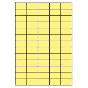 Samolepicí etikety 38,1 x 21,2mm, A4, žluté (100 ks)