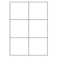 Samolepiace biele etikety 105 x 99 mm, A4 (100 ks)