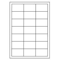 Samolepiace biele etikety 63 x 39,5 mm, A4 (1000 ks)