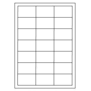 Samolepiace biele etikety 63 x 39,5 mm, A4 (1000 ks)