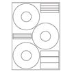 Samolepiace biele etikety CD- 3ks, A4 (100 ks)