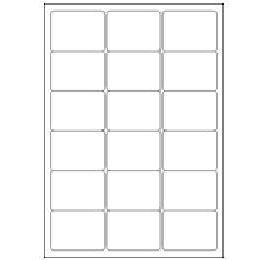 Samolepiace biele etikety 63,5 x 46,6 mm, A4 (1000 ks)