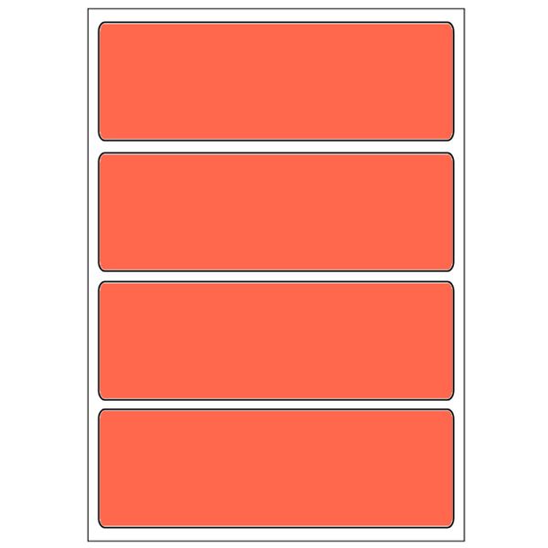 Samolepiace etikiety 99 x 33 mm, A6 (10 ks) červené