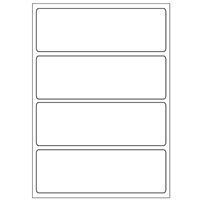 Samolepiace  biele etikety elipsa 99 x 33  mm, A6 (15 ks)