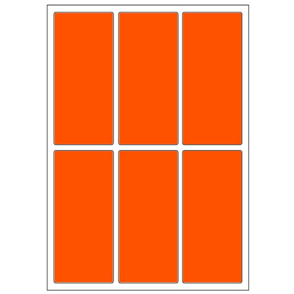 Samolepiace etikety 31 x 69 mm, A6 (10 ks) reflexné oranžové