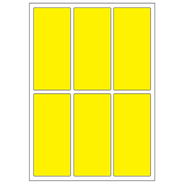 Samolepiace etikety 31 x 69 mm, A6 (10 ks) reflexné žlté
