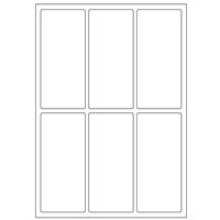 Samolepiace biele etikety 31 x 69 mm, A6 (15 ks)