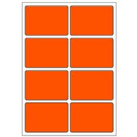 Samolepiace etikety 48 x 33 mm, A6 (10 ks) reflexné oranžové