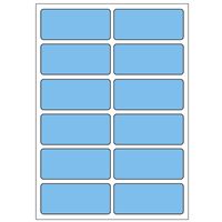 Samolepiace etikety 48 x 21 mm, A6 (10 ks) modré