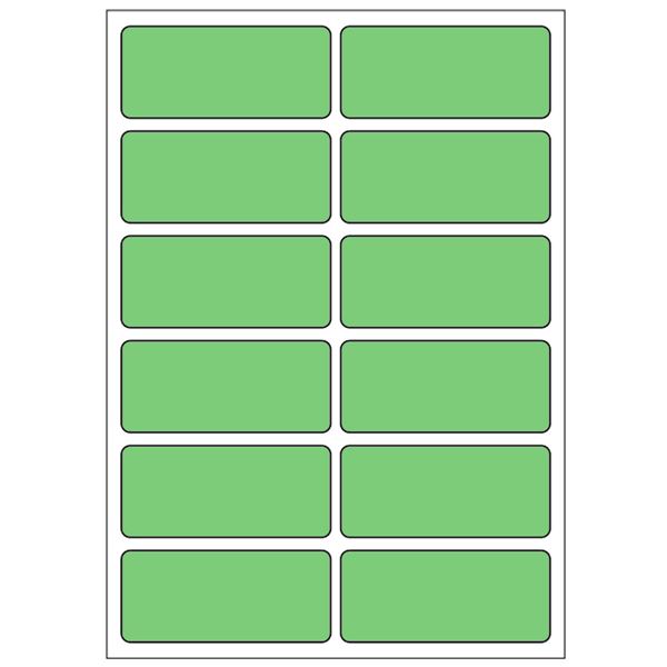 Samolepiace etikety 48 x 21 mm, A6 (10 ks) zelené