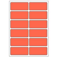 Samolepaice etikety 48 x 21 mm, A6 (10 ks) červené