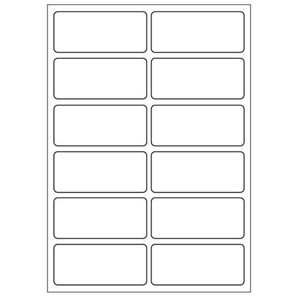 Samolepaice biele etikety 48 x 21 mm, A6 (15 ks)