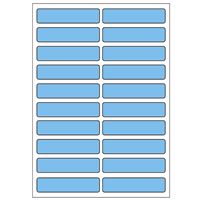 Samolepiace etikety 48 x 11 mm, A6 (10 ks) modré
