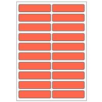 Samolepiace etikety 48 x 11 mm, A6 (10 ks) červené