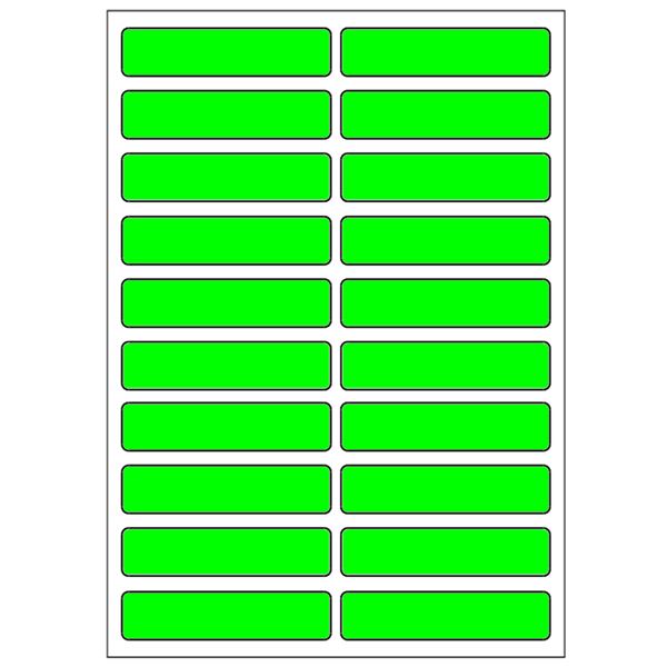 Samolepiace etikety 48 x 11 mm, A6 (10 ks) reflexné zelené