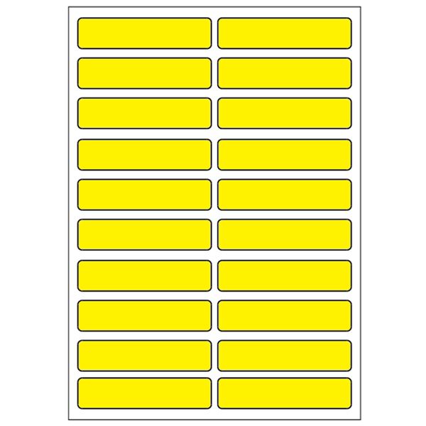 Samolepiace etikety 48 x 11 mm, A6 (10 ks) reflexné žlté