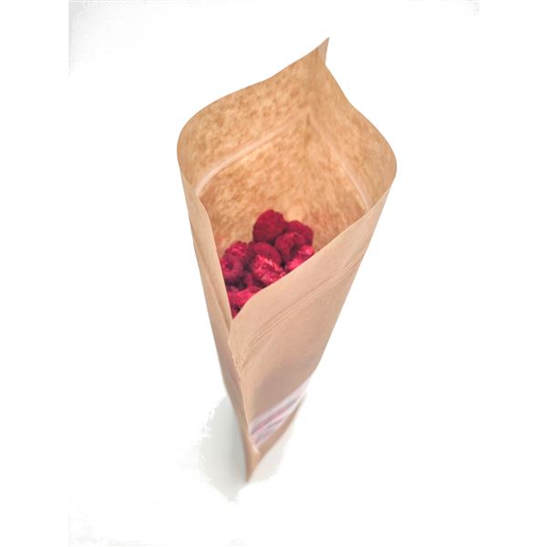 Vrecko DOYPACK s okienkom 250 ml - hnedý kraft